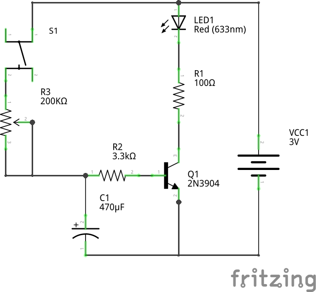 Transistor delay circuit